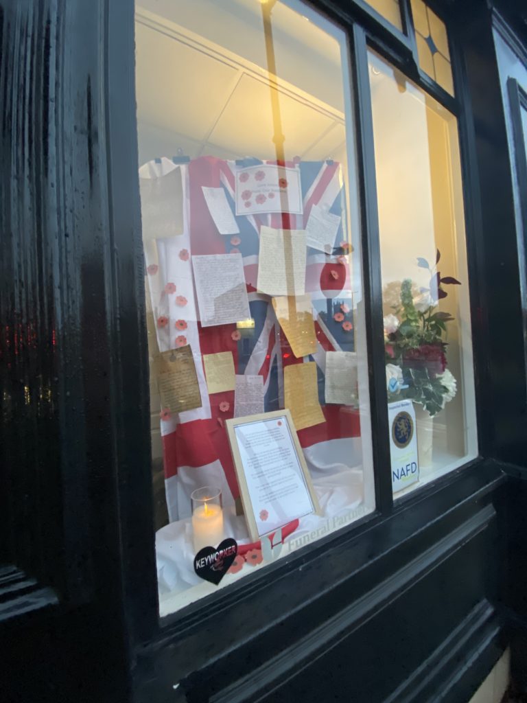 Remembrance window display